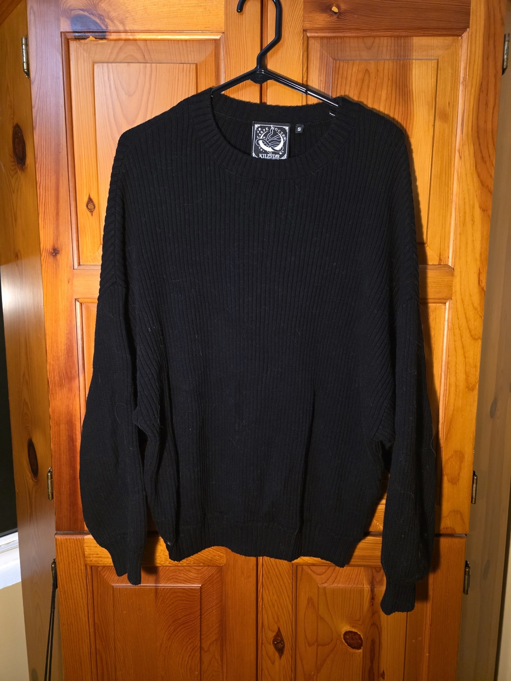 Killstar Black Ribbed Crewneck Sweater